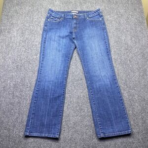 VTG Levis 545 Low Boot Cut Jeans Womens 14 Medium Blue Denim Stretch Y2K Western